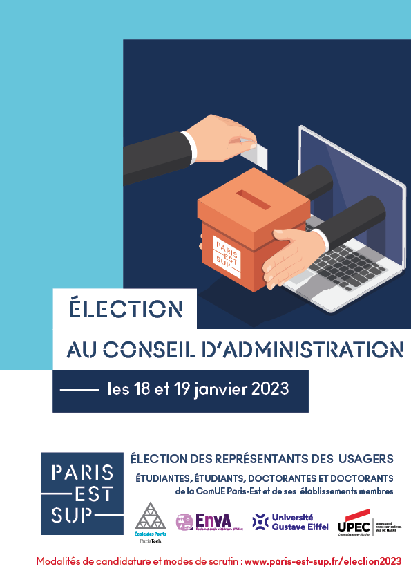 Résultats de l'élection des représentants des usagers au Conseil d’administration de la ComUE Paris-Est